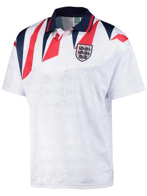 England home retro jersey first soccer uniform men's white sportswear football kit top shirt 1990 world cup